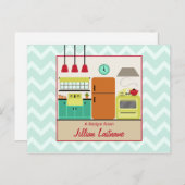 Carte postale Recette de cuisine rétro colorée (Devant / Derrière)