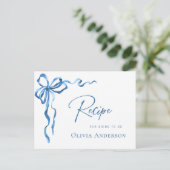 Carte Postale Recette de Fête des mariées de de fond bleu moder (Debout devant)