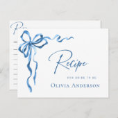 Carte Postale Recette de Fête des mariées de de fond bleu moder (Devant / Derrière)