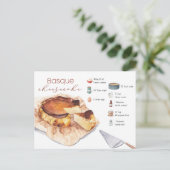 Carte postale Recette de gâteau au fromage basque (Debout devant)