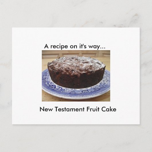Carte postale Recette de gâteau de la Bible (Devant)