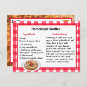Carte Postale Recette de gaufres maison (Devant / Derrière)