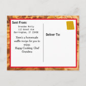 Carte Postale Recette de gaufres maison (Dos)