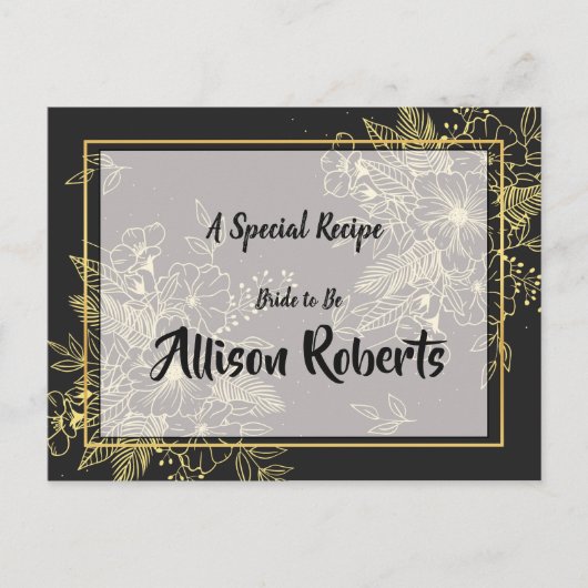 Carte Postale Recette de Golden Roses pour une baby shower (Devant)