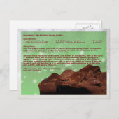 Carte Postale Recette de la vieille fudge de mode de grand-mère (Devant / Derrière)