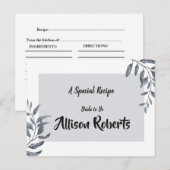 Carte Postale Recette de mariage Dusty Blue Eucalyptus    (Devant / Derrière)