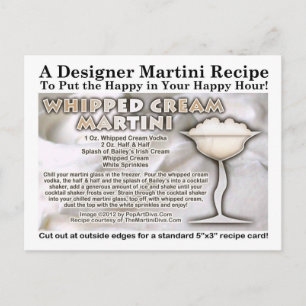 Carte postale Recette de Martini à la crème humide