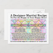 Carte Postale Recette de Martini à la Fraise Recouverte de Choco (Devant / Derrière)