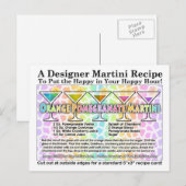 Carte postale Recette de Martini à la grenade oran (Devant / Derrière)