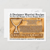 Carte postale Recette de Martini au beurre d'arach (Devant / Derrière)
