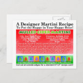 Carte postale Recette de Martini de Noël au cidre  (Devant / Derrière)