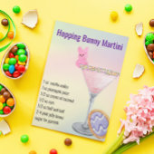 Carte Postale Recette de Martini de printemps de Pâques 