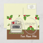 Carte postale Recette de Noël - Cuisine rétro (Devant / Derrière)