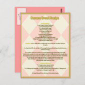 Carte postale Recette de pain de banane (Devant / Derrière)