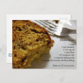 Carte Postale Recette de pain de banane (Devant / Derrière)