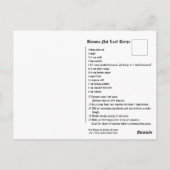 Carte Postale Recette de pain de banane (Dos)