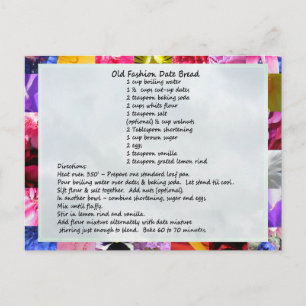 Carte Postale Recette de pain de date de GramaBarb