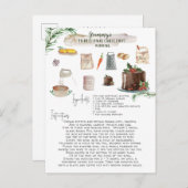 Carte Postale Recette de pudding traditionnel de Noël | Fêtes (Devant / Derrière)