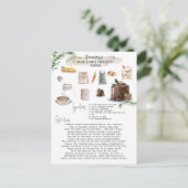 Carte Postale Recette de pudding traditionnel de Noël | Fêtes (Debout devant)