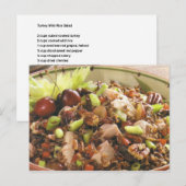 Carte Postale Recette de salade de riz sauvage de Turquie (Devant / Derrière)