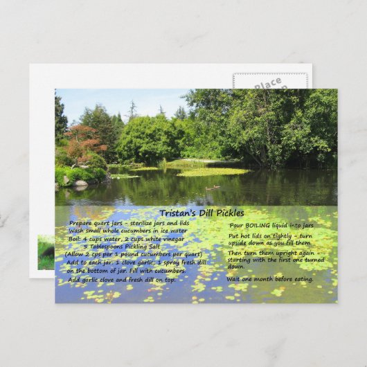 Carte postale Recette de selle (Devant / Derrière)