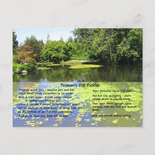 Carte postale Recette de selle (Devant)