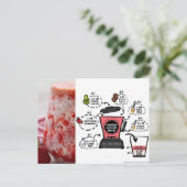 Carte Postale recette de smoothie de la peau de glaçure de frais (Debout devant)
