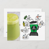 Carte Postale recette de smoothie kale booster (Devant / Derrière)
