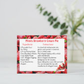 Carte Postale Recette de tarte à la crème de fraise de Mimi (Debout devant)