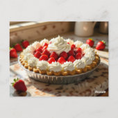 Carte Postale Recette de tarte à la crème de fraise de Mimi (Dos)