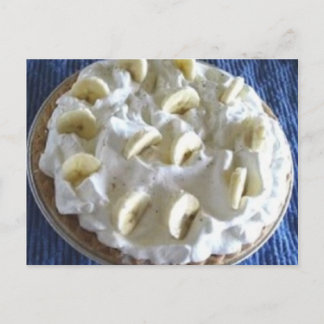 Carte Postale Recette de tarte à la crème de la banane de grand-