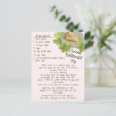 Carte Postale Recette de tarte au lait de coco (Debout devant)