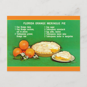 Carte Postale Recette de tarte orange de Floride