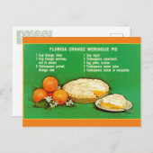 Carte Postale Recette de tarte orange de Floride (Devant / Derrière)