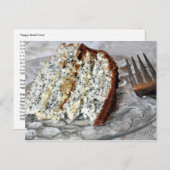 Carte Postale Recette de torte de graines de pavot (Devant / Derrière)