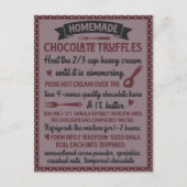 Carte Postale Recette de truffes au chocolat maison pour la Sain (Devant)