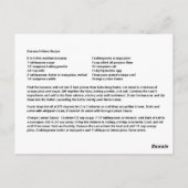 Carte Postale Recette des beurres de banane (Dos)