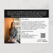 Carte Postale Recette d'été Realtor ou immobilier (Dos)