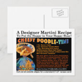 Carte postale Recette Doodle-Tini Martini (Devant / Derrière)