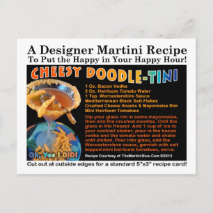 Carte postale Recette Doodle-Tini Martini