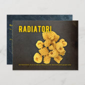 Carte Postale Recette du restaurant italien Radiatori (Devant / Derrière)