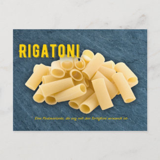 Carte Postale Recette du restaurant italien Rigatoni al Forno