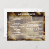 Carte Postale Recette Easy Blonde Brownie (Devant / Derrière)
