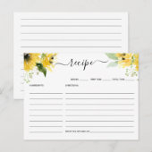 Carte Postale Recette Fête des mariées jardin de tournesol (Devant / Derrière)