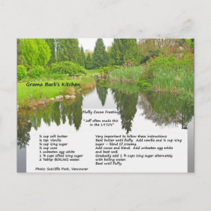 Carte postale Recette Frosting au cacao