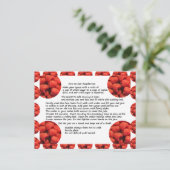 Carte postale Recette Fruit framboise (Debout devant)