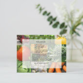 Carte Postale Recette généreuse de soupe de jardin (Debout devant)