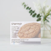 Carte Postale Recette Gingersnaps (Debout devant)