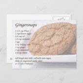 Carte Postale Recette Gingersnaps (Devant / Derrière)