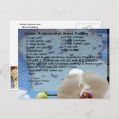 Carte Postale Recette Golden Butterscotch Pread Pudding Recette (Devant / Derrière)